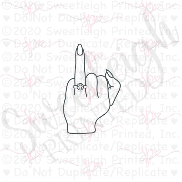 Engaged Finger Cookie Cutter Sweetleigh - Main Image