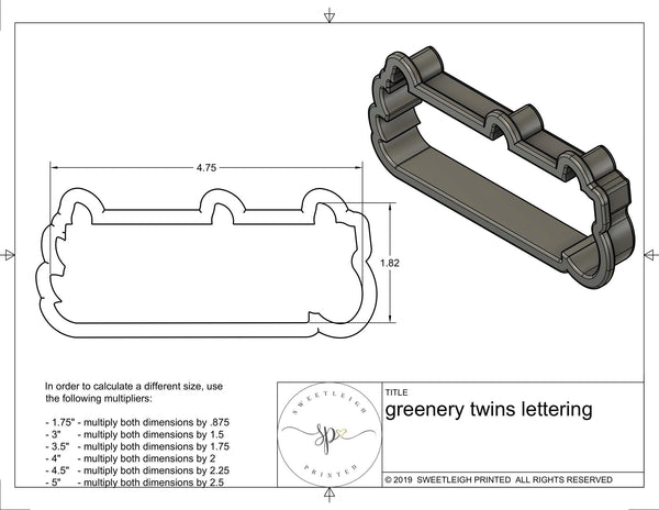 Greenery Number 1 Cookie Cutter – Maisonscustomcutters