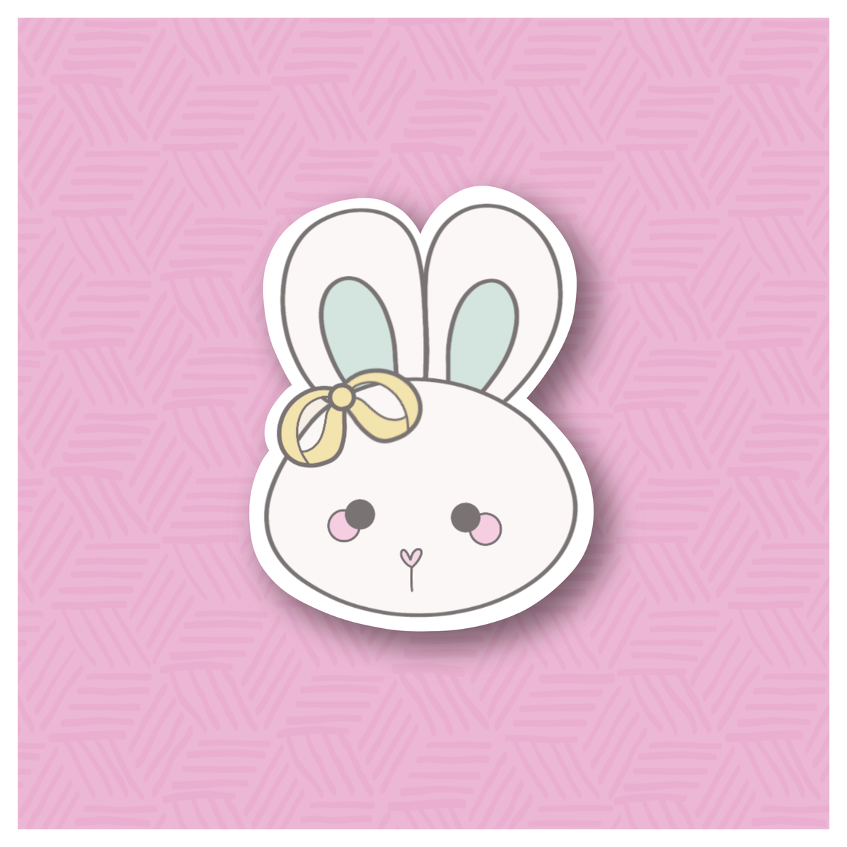 Girly Bunny Face 2022 Digital Sticker File