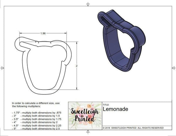 Lemonade Pitcher Cookie Cutter