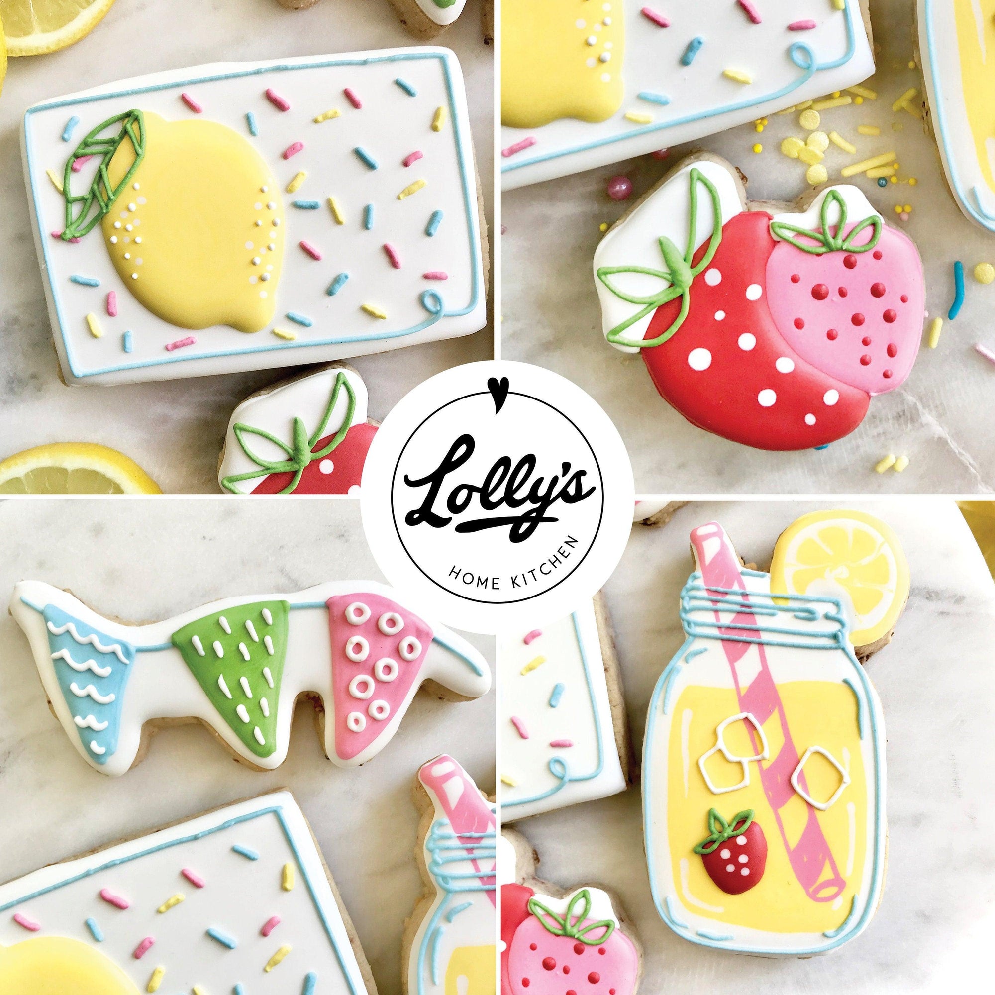 Lolly's Home Kitchen Lemonade Party Cookie Class - Sweetleigh 