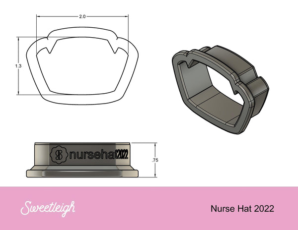 Nurse Hat 2022 Cookie Cutter