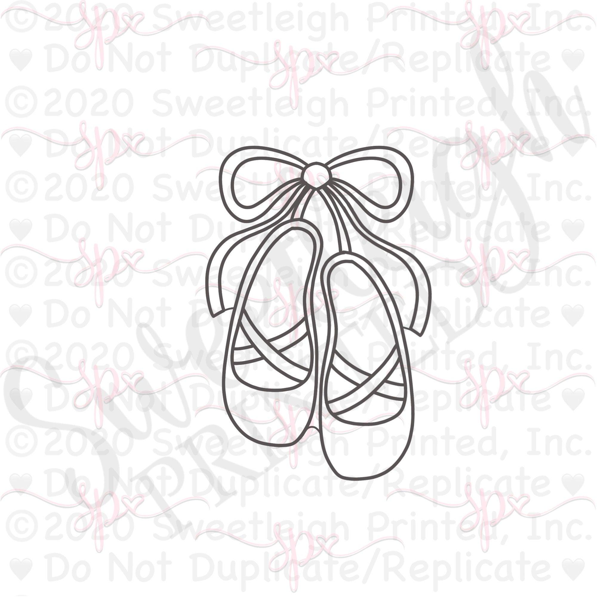 Tied Pointe Shoes Cookie Cutter - Sweetleigh 