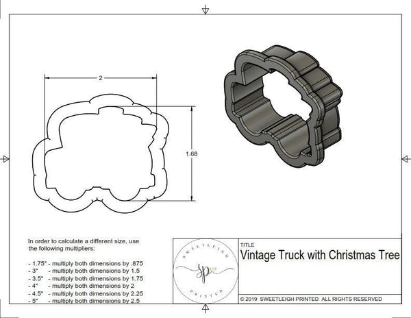 Christmas Mail Truck Cookie Cutter - Sweetleigh