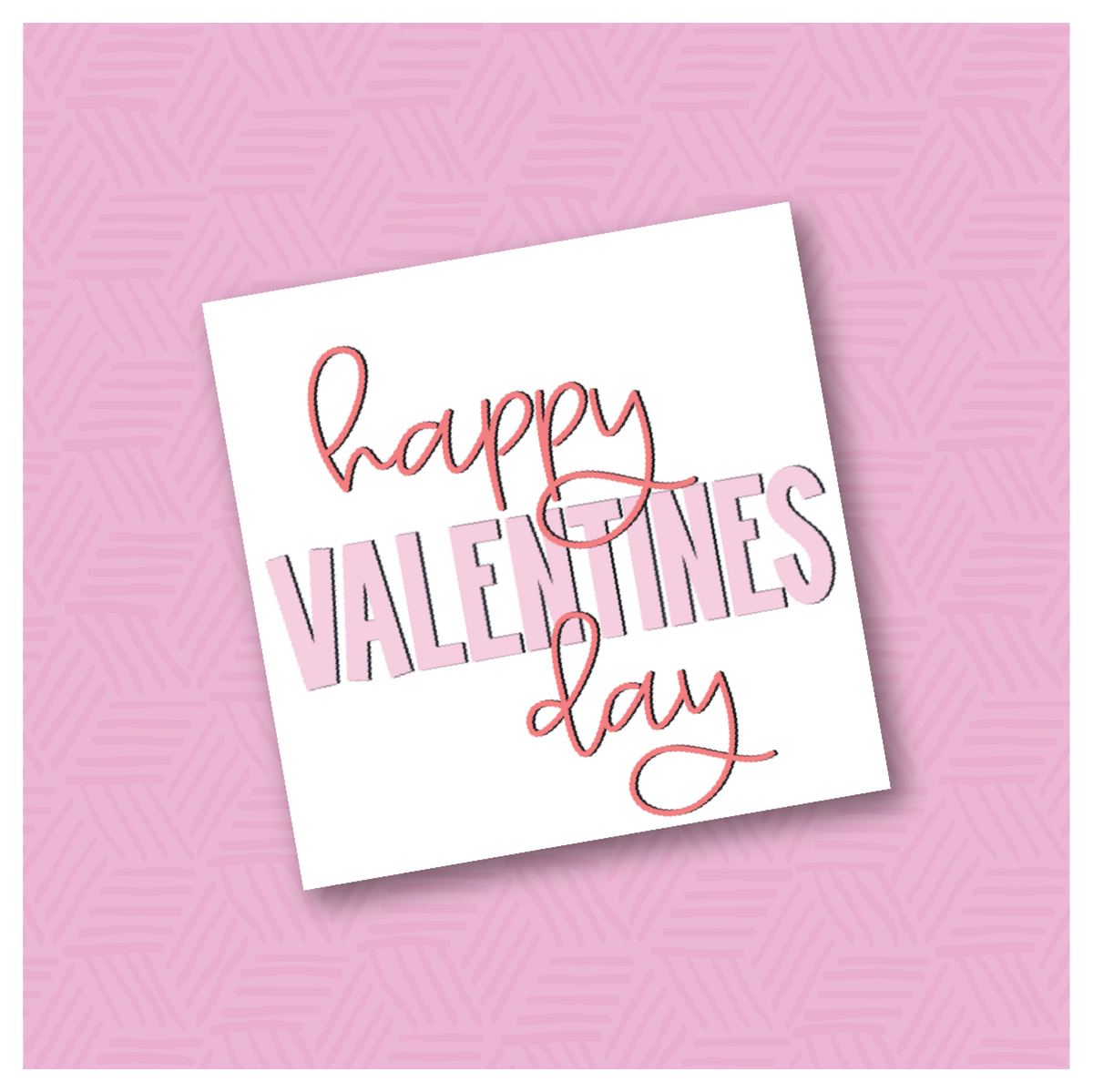 Happy Valentine&#39;s Day Printable Square Tags