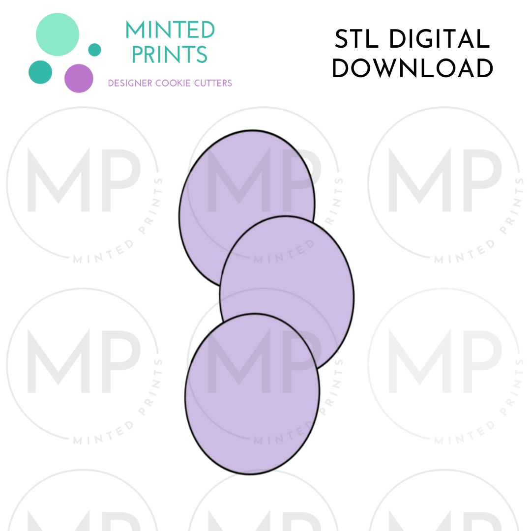 3 Egg Stack Cookie Cutter STL DIGITAL DOWNLOAD