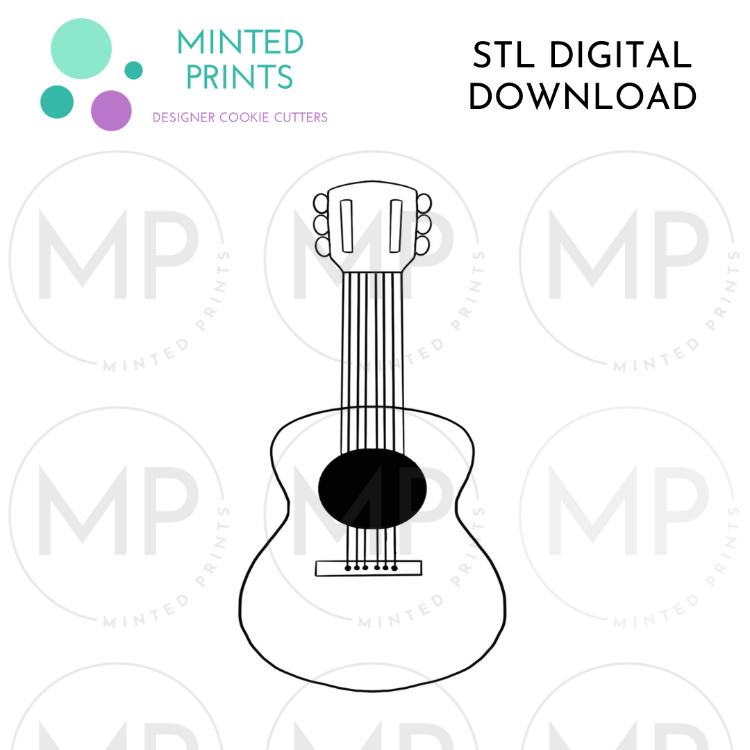 Acoustic Guitar Cookie Cutter STL DIGITAL DOWNLOAD