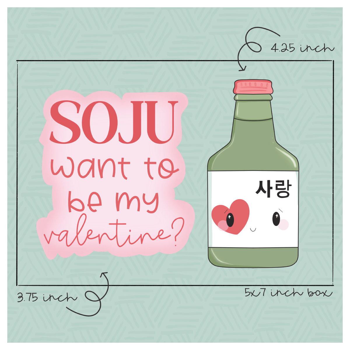 Soju Want To Be My Valentine 2 Piece Cookie Cutter Set