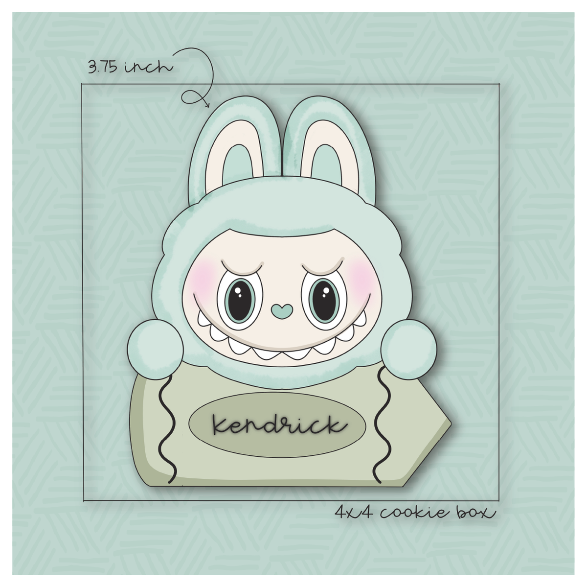 Kawaii Labubu Pencil/Crayon Plaque Cookie Cutter