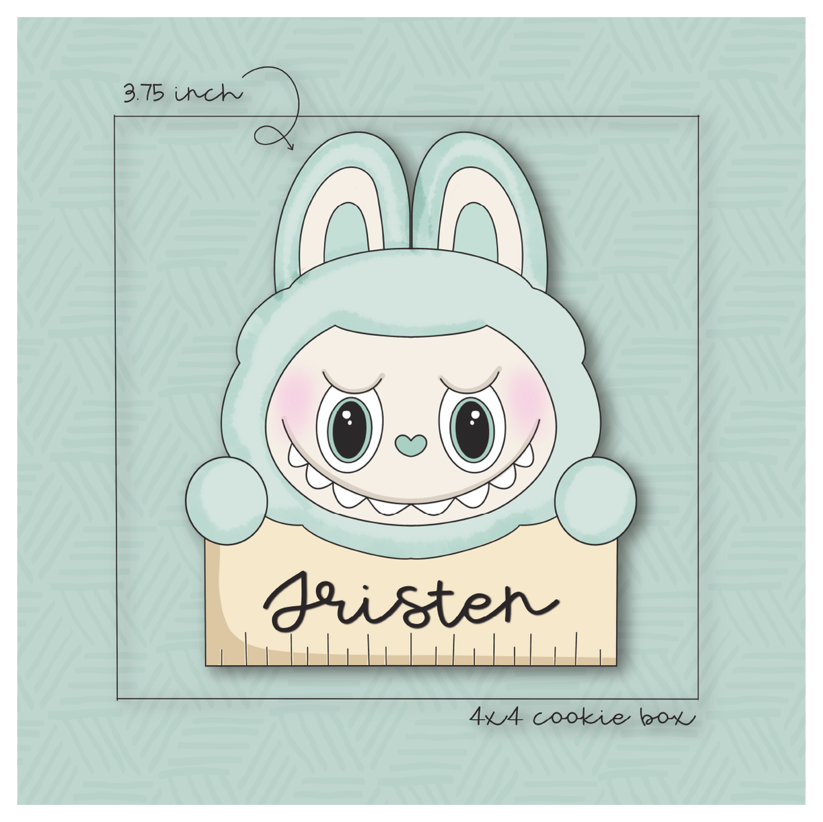 Kawaii Labubu Plaque Cookie Cutter