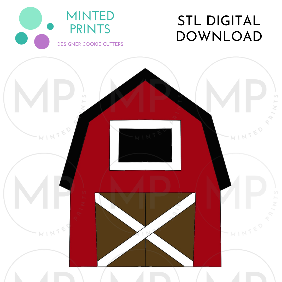 Barn Cookie Cutter STL DIGITAL DOWNLOAD