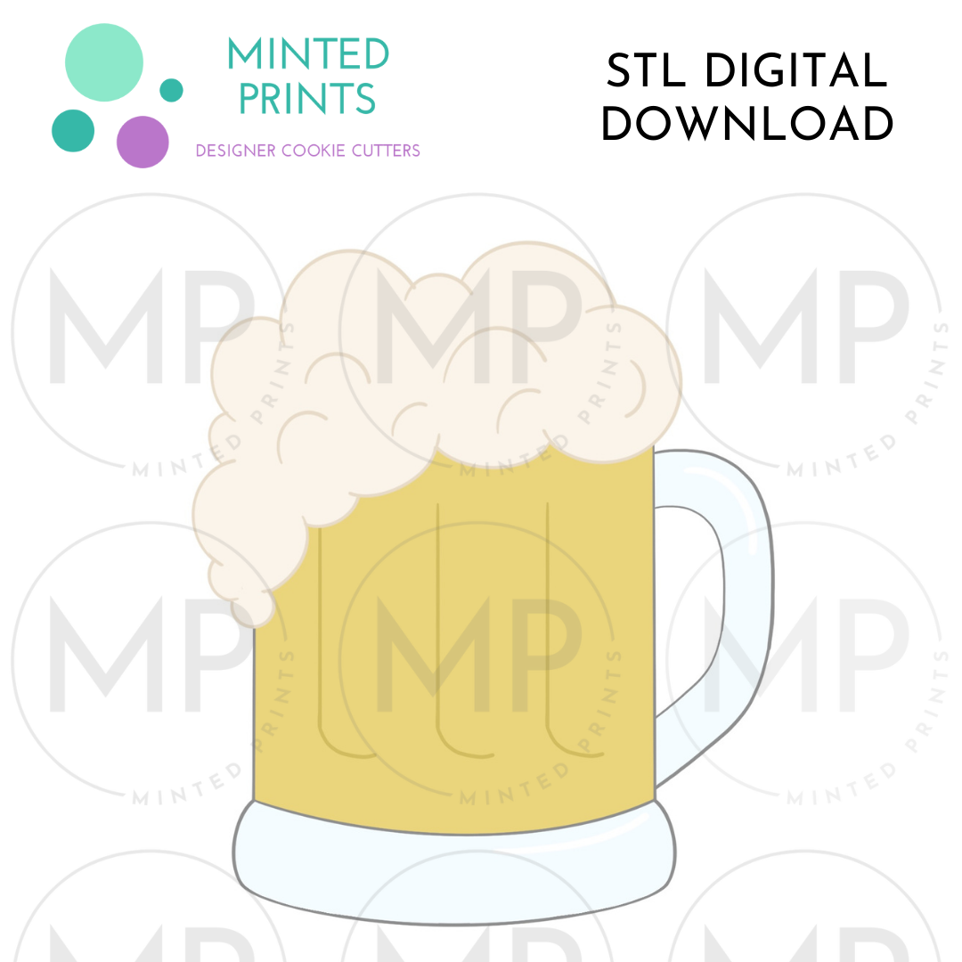 Beer Mug Cookie Cutter STL DIGITAL DOWNLOAD