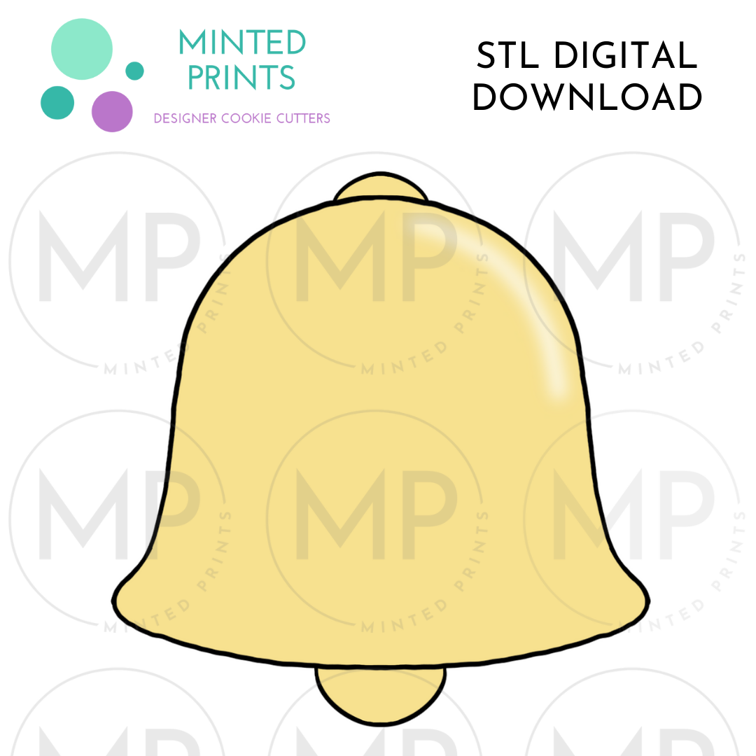 Bell Cookie Cutter STL DIGITAL DOWNLOAD