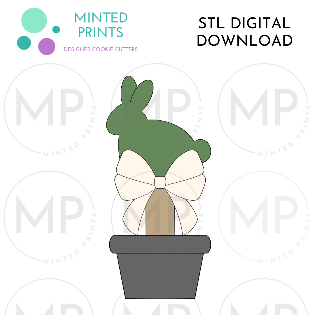 Bunny Topiary 2 Cookie Cutter STL DIGITAL DOWNLOAD