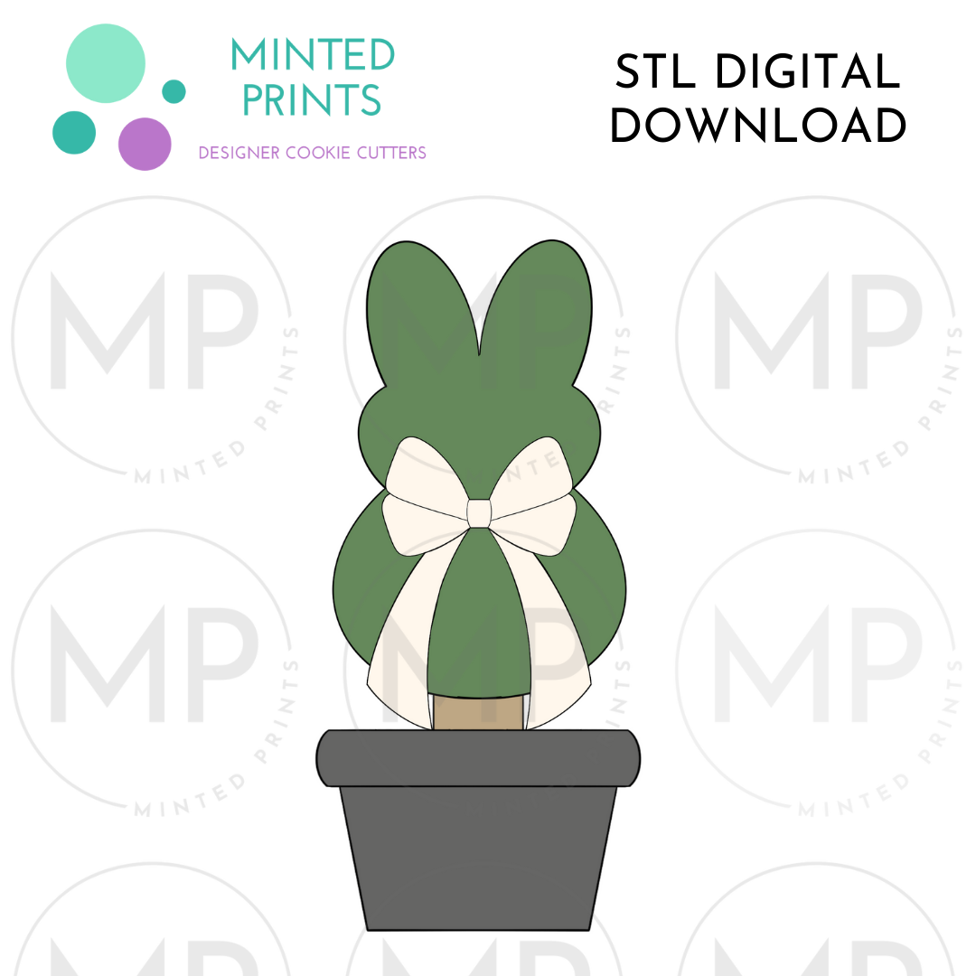 Bunny Topiary Cookie Cutter STL DIGITAL DOWNLOAD