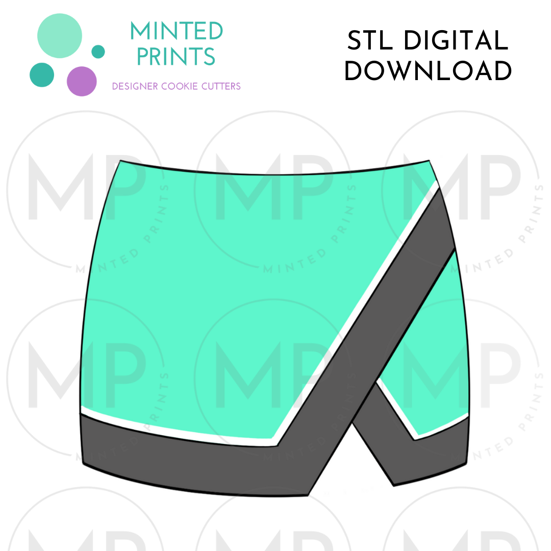 Cheer Skirt Cookie Cutter STL DIGITAL DOWNLOAD