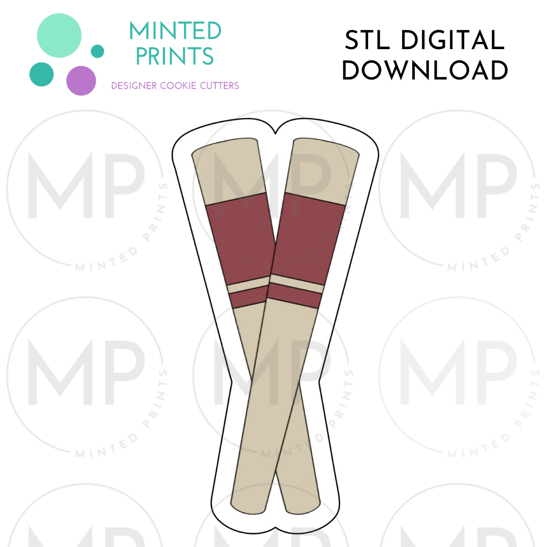 Chopsticks Cookie Cutter STL DIGITAL DOWNLOAD