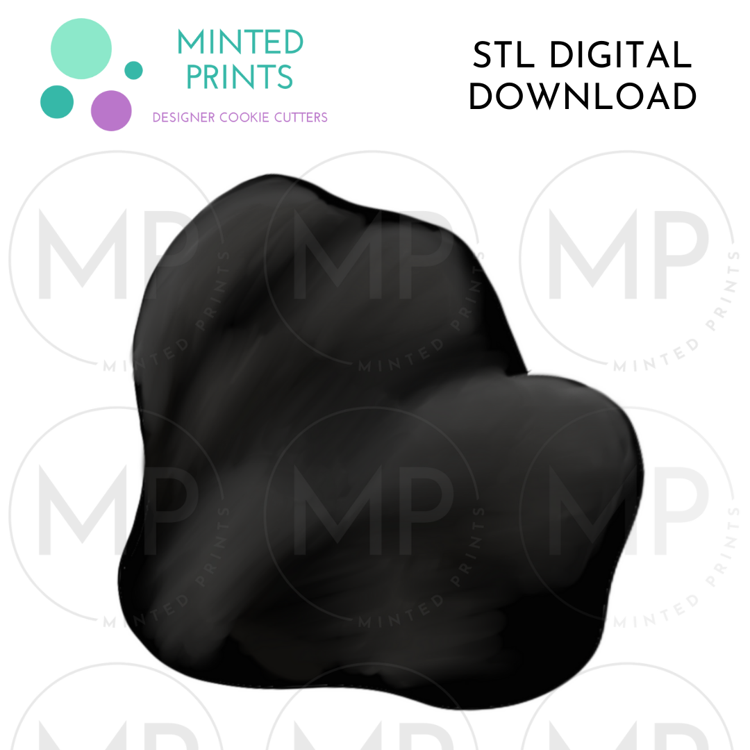 Coal Cookie Cutter STL DIGITAL DOWNLOAD