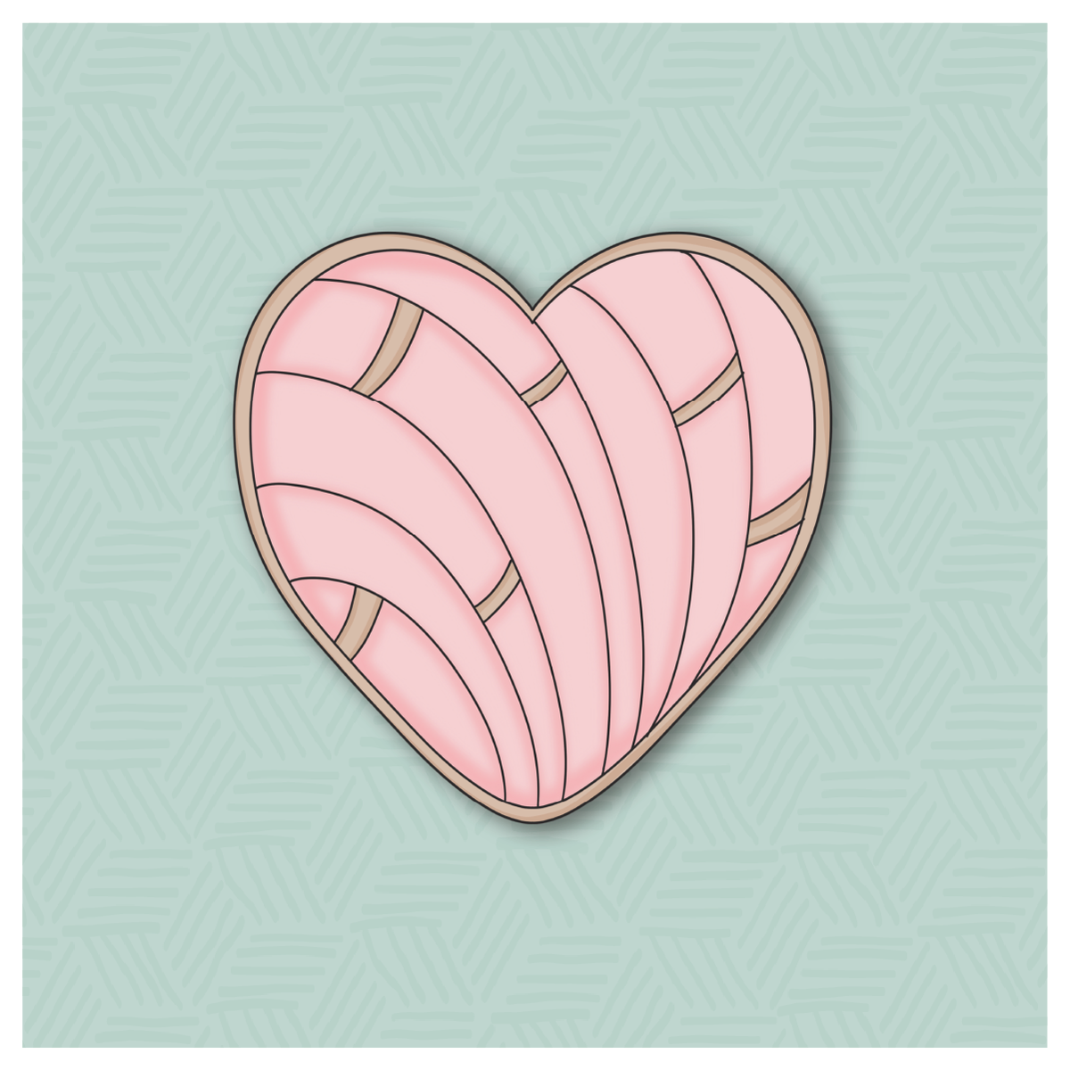 Concha Heart 2 Cookie Cutter