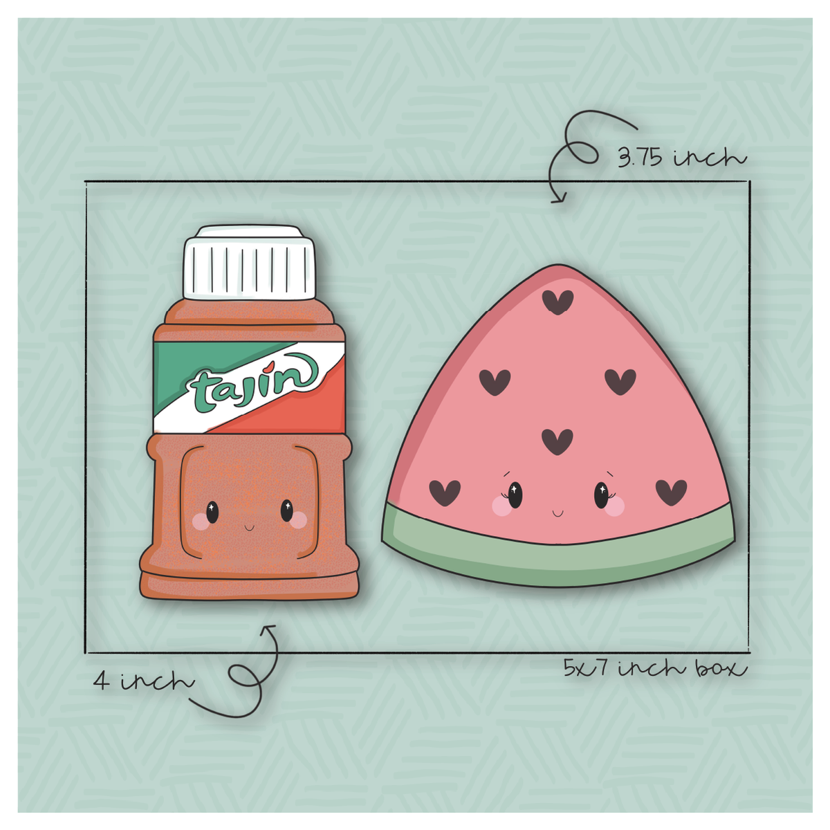 Tajin Sandia 2 Piece Cookie Cutter Set