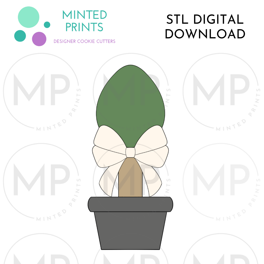 Egg Topiary Cookie Cutter STL DIGITAL DOWNLOAD