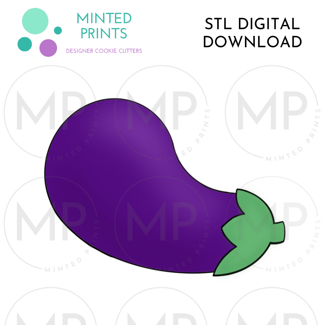 Eggplant Cookie Cutter STL DIGITAL DOWNLOAD