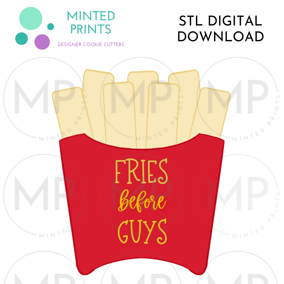 Fries Cookie Cutter STL DIGITAL DOWNLOAD