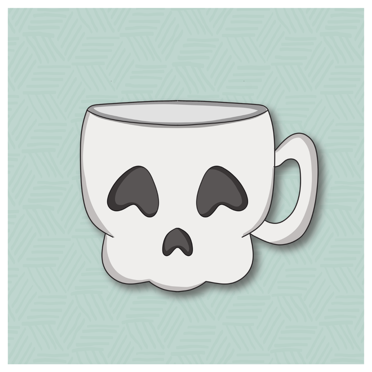 Skull Mug Cookie Cutter