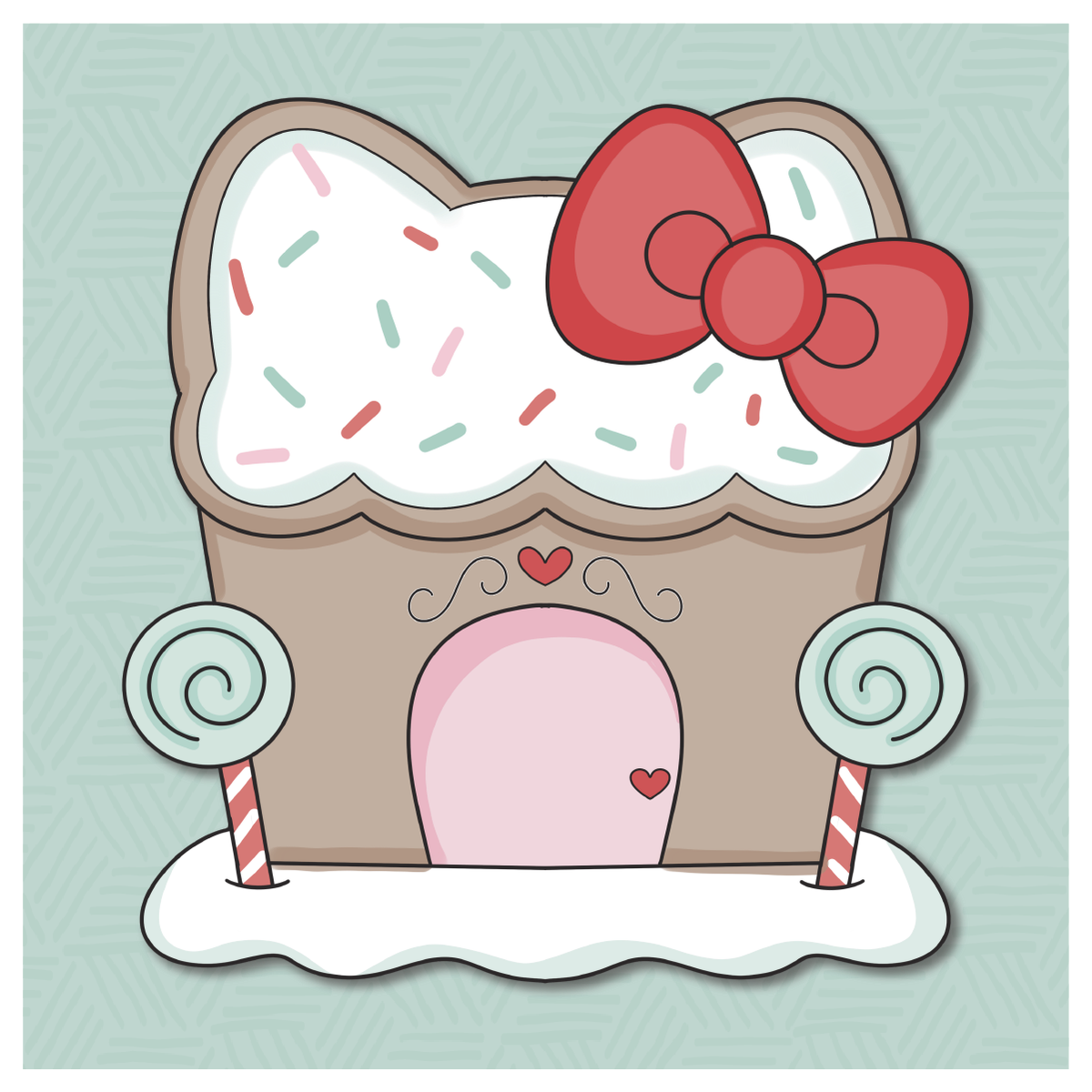 Kitty Gingerbread House Cookie Cutter