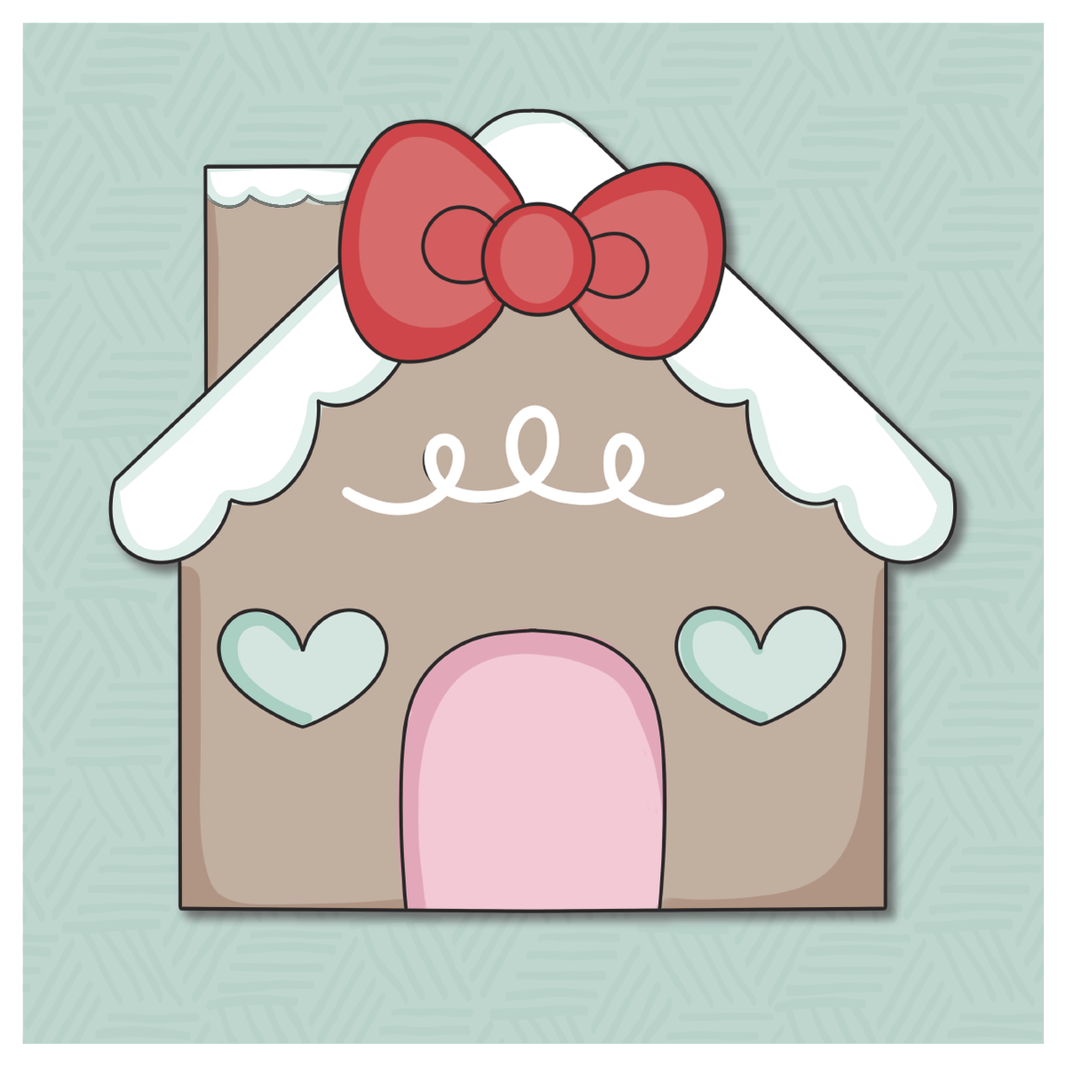 Kitty Gingerbread House 3 Cookie Cutter