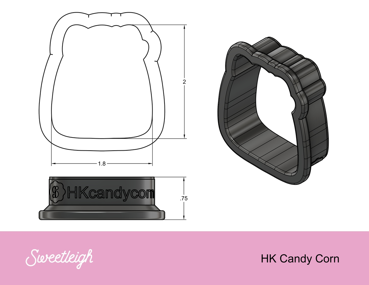 Kitty Candy Corn Cookie Cutter