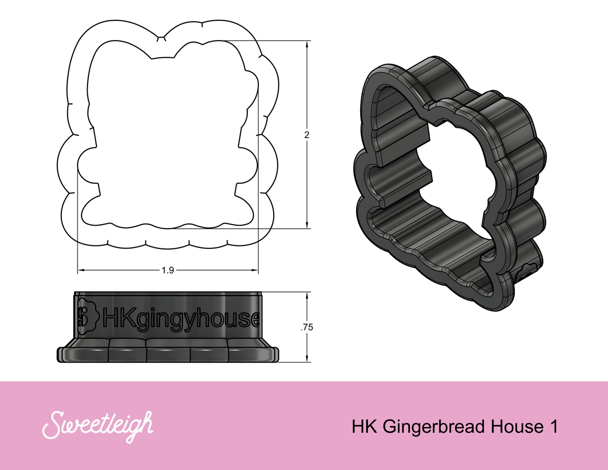 Kitty Gingerbread House Cookie Cutter