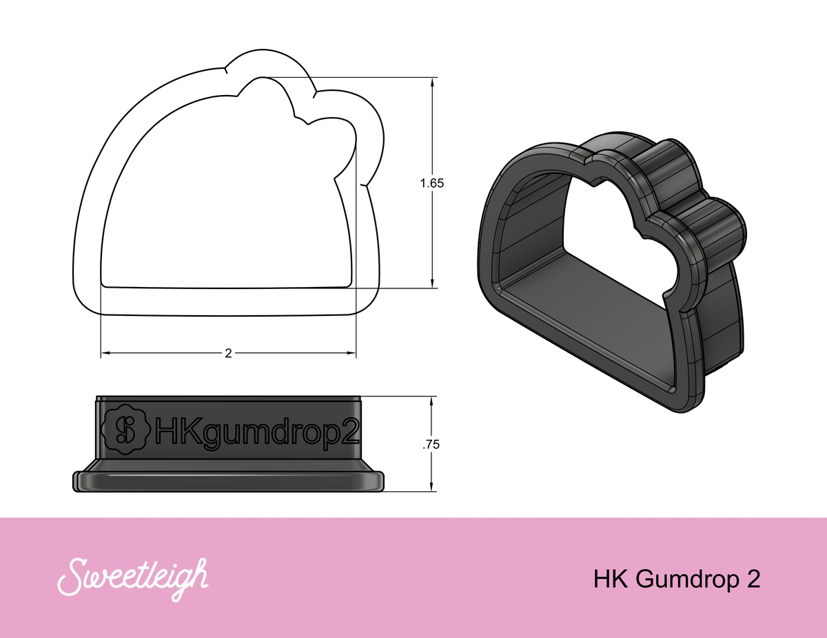 Kitty Gumdrop 2 Cookie Cutter