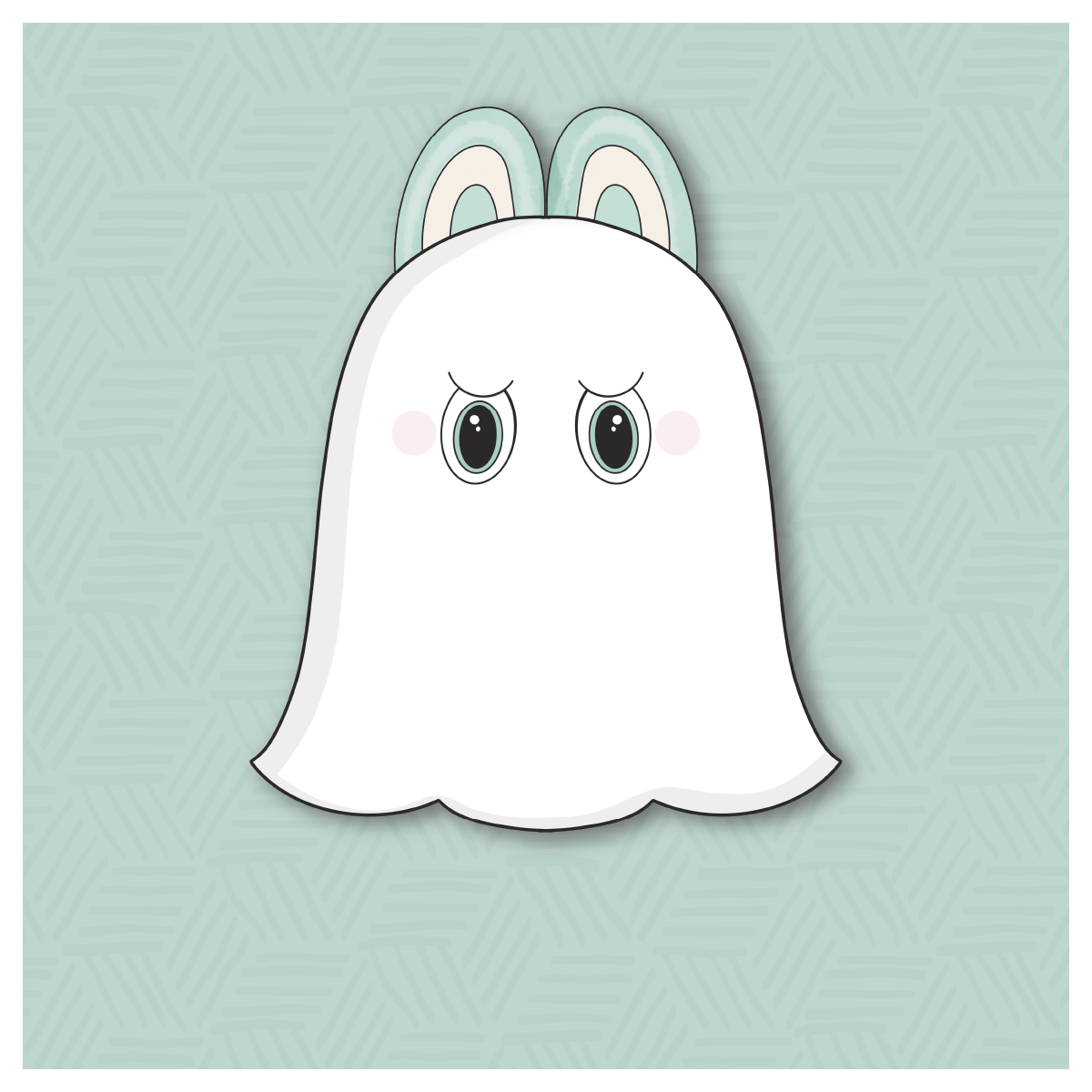 Kawaii Labubu Ghost Cookie Cutter