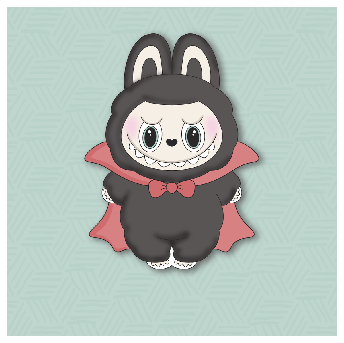 Kawaii Labubu Vampire Cookie Cutter