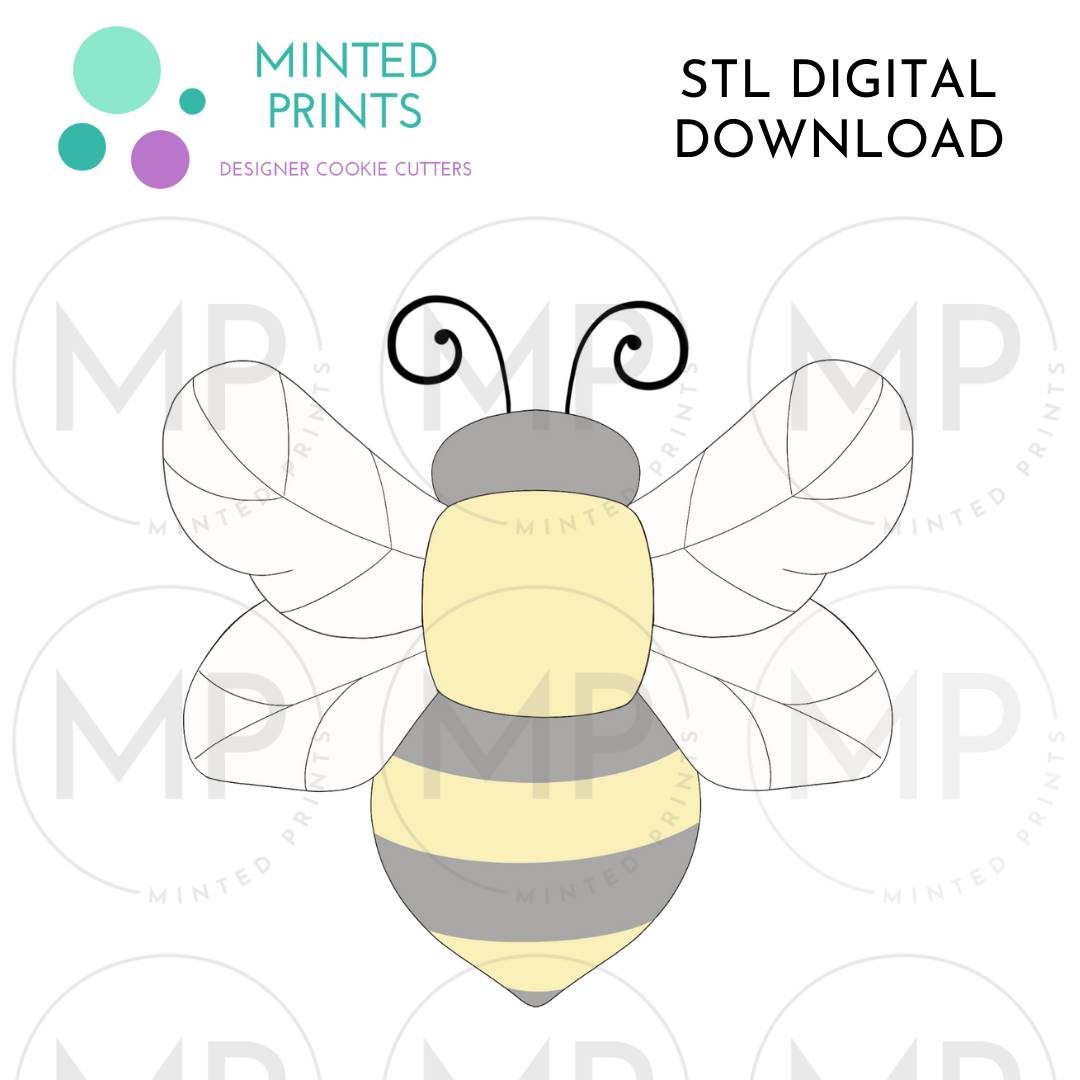 Honey Bee Cookie Cutter STL DIGITAL DOWNLOAD