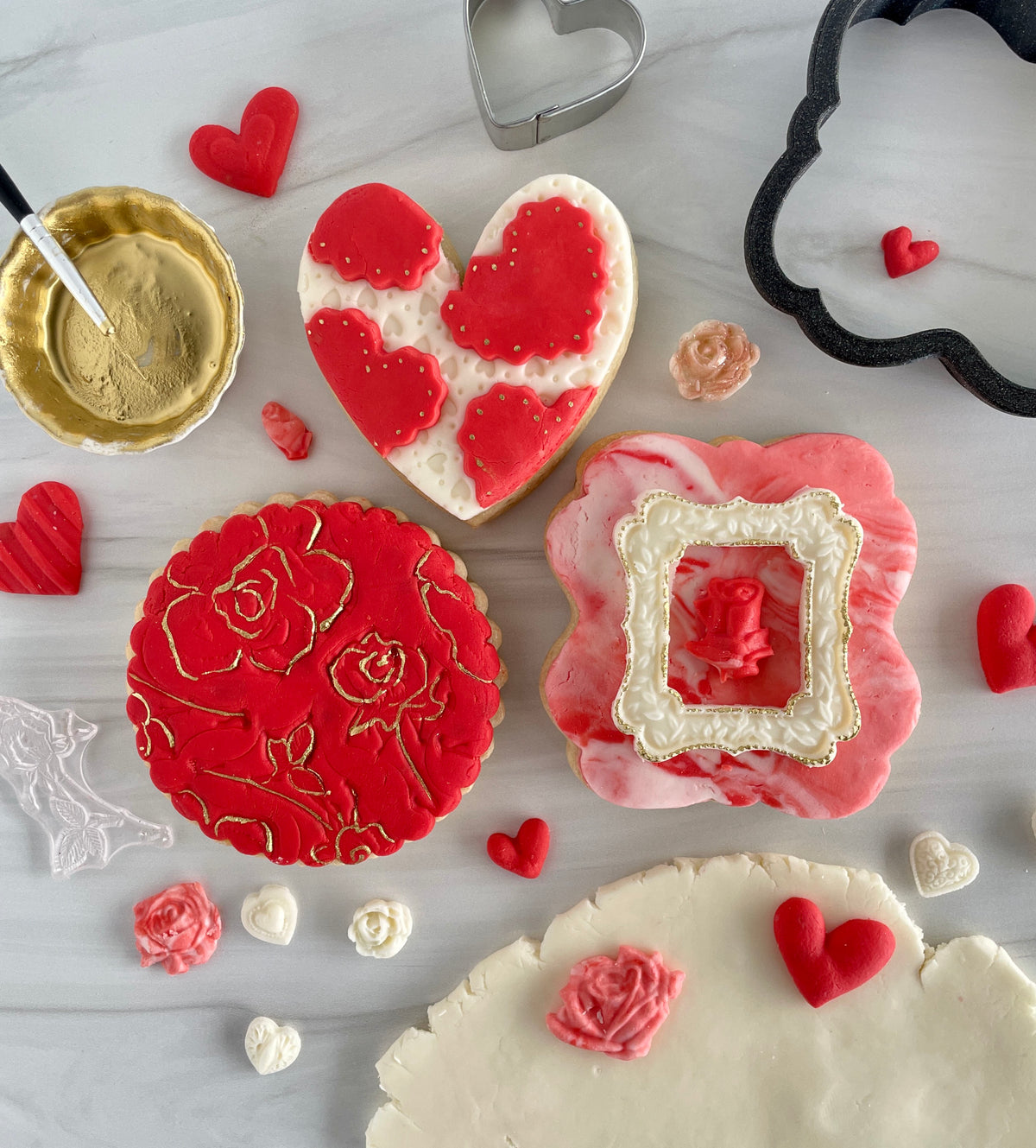 Lolly&#39;s Home Kitchen In Love with Rolled Buttercream Cookie Cutter Set