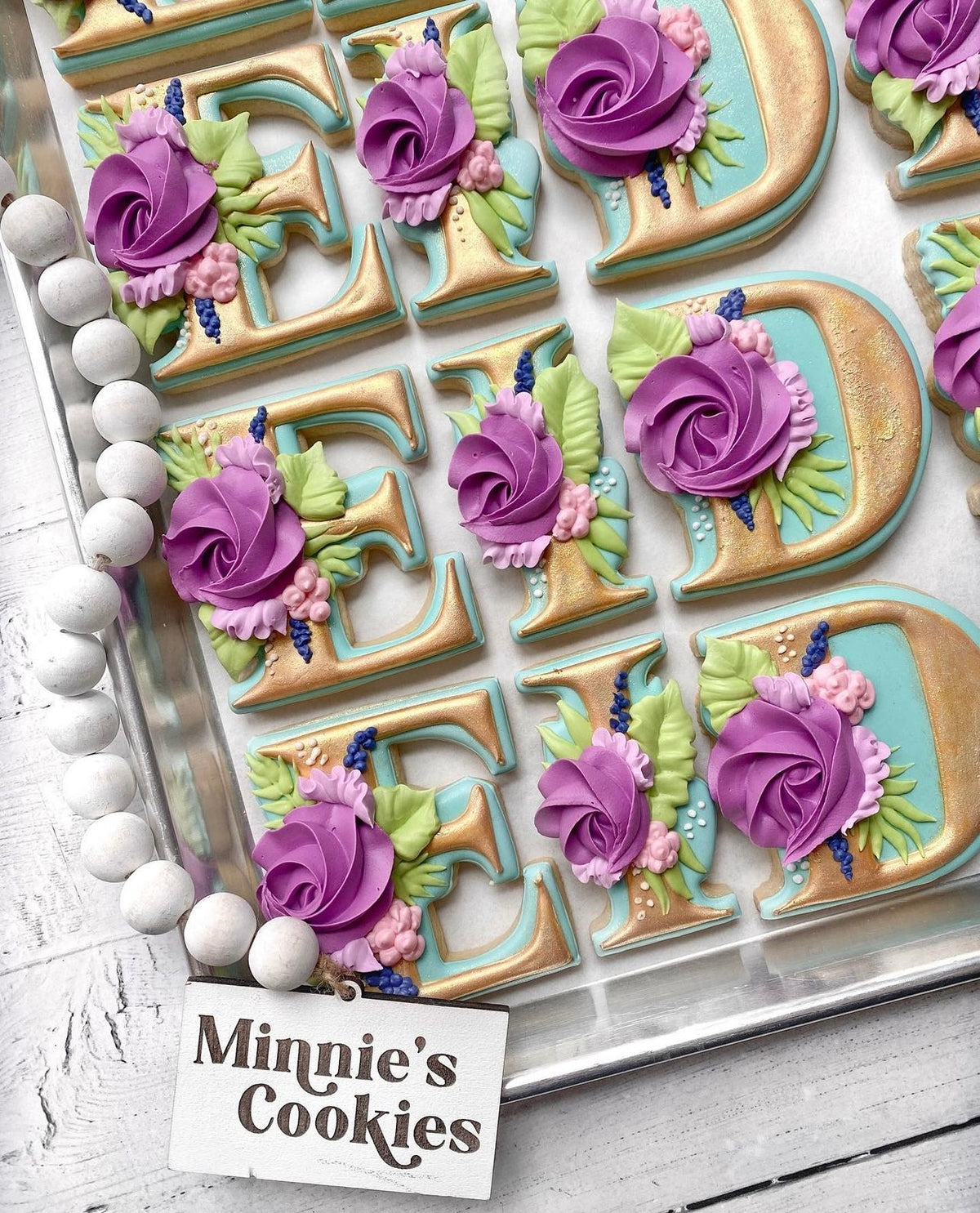 Floral EID 3 Piece Letter Cookie Cutter Set