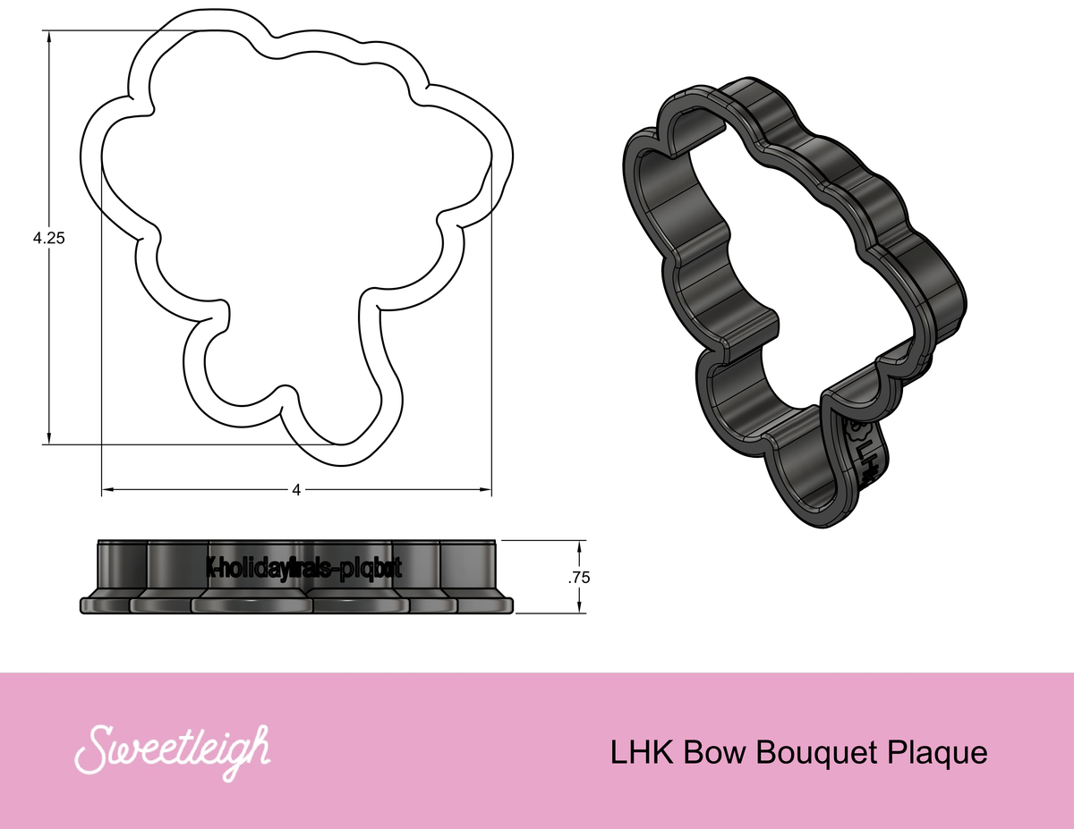 Lolly&#39;s Home Kitchen Holiday Florals Cookie Cutter Set