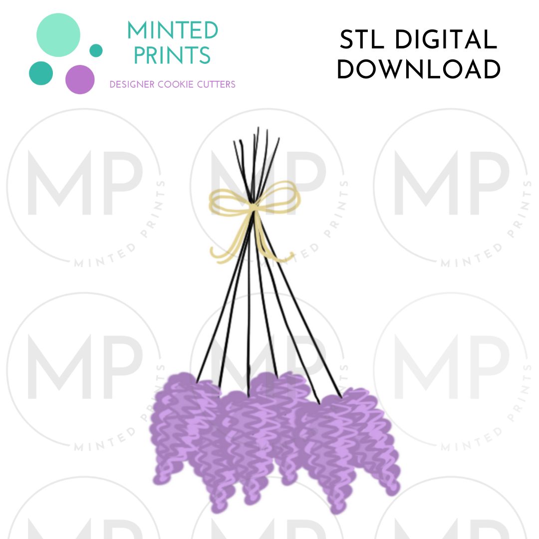 Lavender Bundle Cookie Cutter STL DIGITAL DOWNLOAD