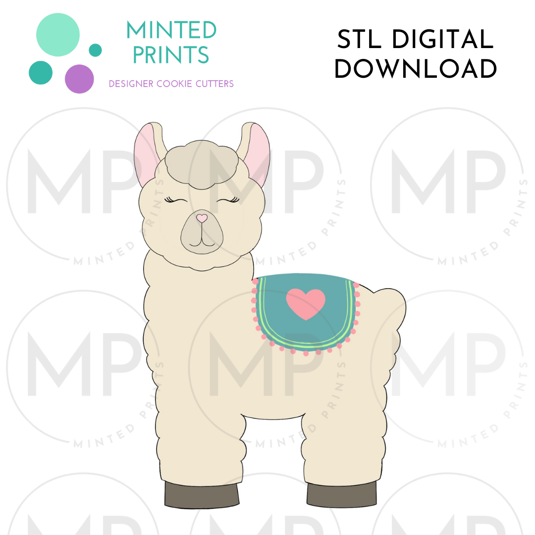 Llama Body Cookie Cutter STL DIGITAL DOWNLOAD