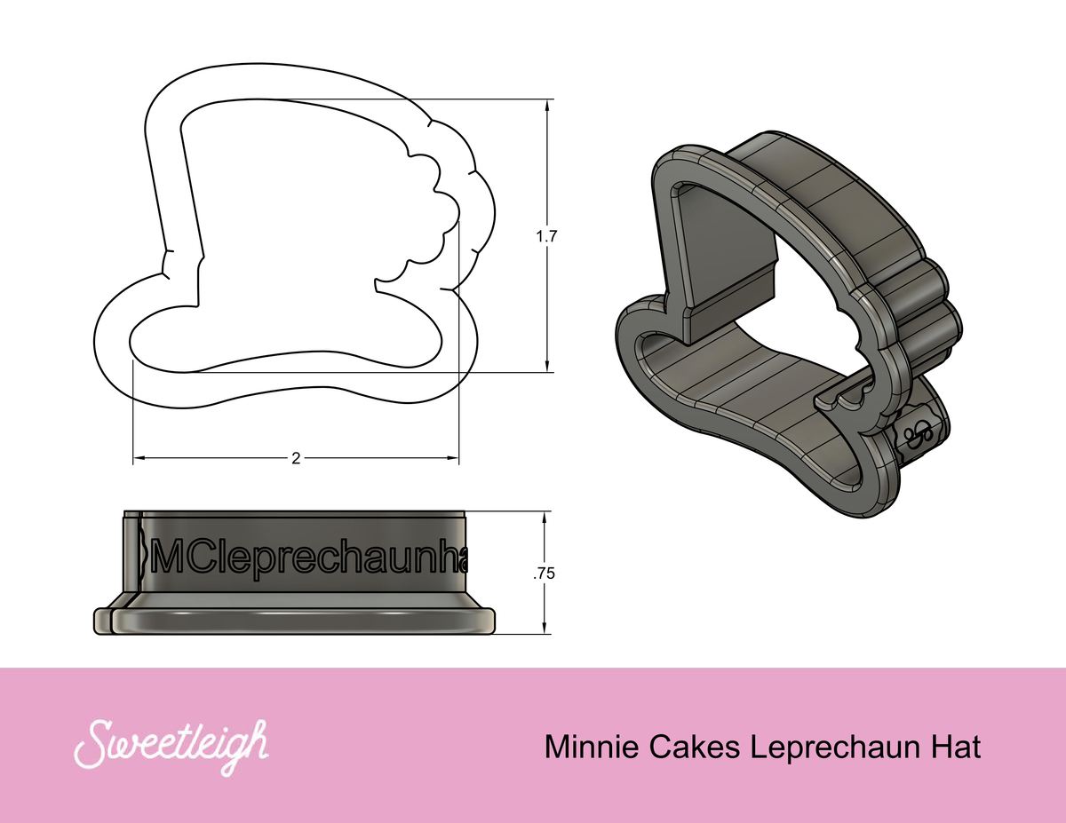 Leprechaun Hat Cookie Cutter by Minnie Cakes