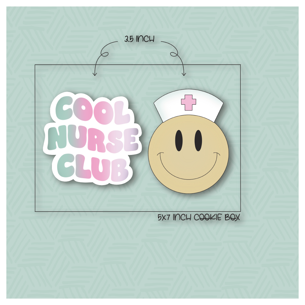 Cool Nurse Club 2 Piece Cookie Cutter Set
