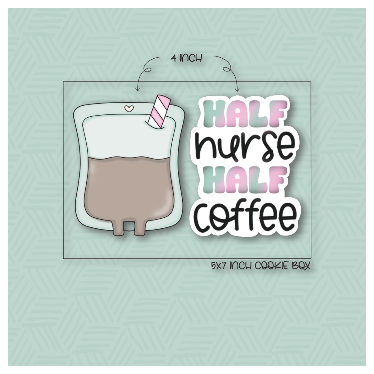 Half Nurse Half Coffee 2 Piece Cookie Cutter Set