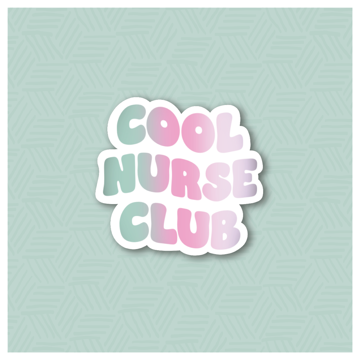 Cool Nurse Club Hand Lettered Cookie Cutter