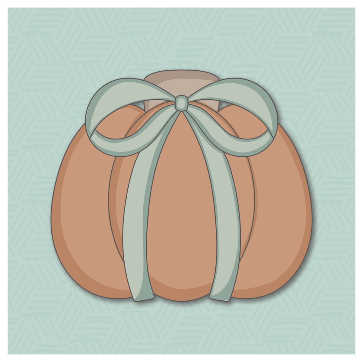 Bow Pumpkin 2024 Cookie Cutter