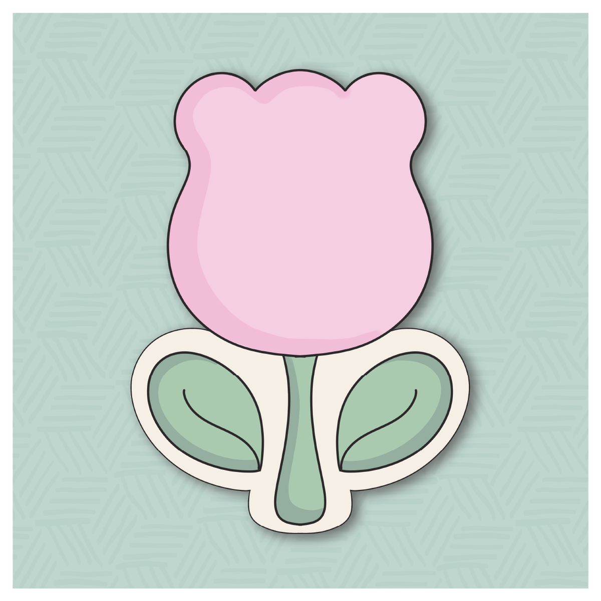 Hello Leafy Tulip Cookie Cutter