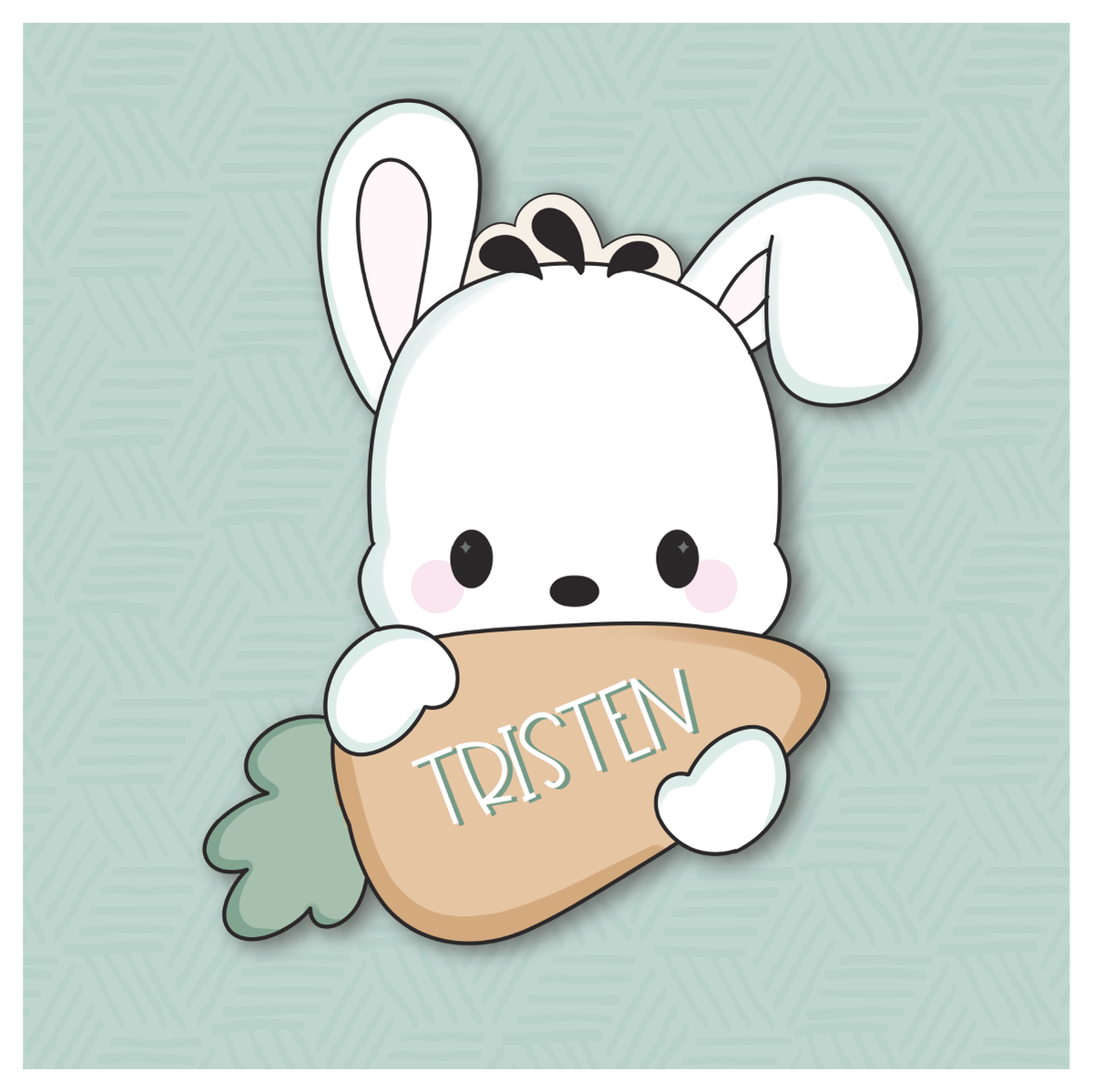 Hello Easter Pochacco with Carrot Plaque Cookie Cutter