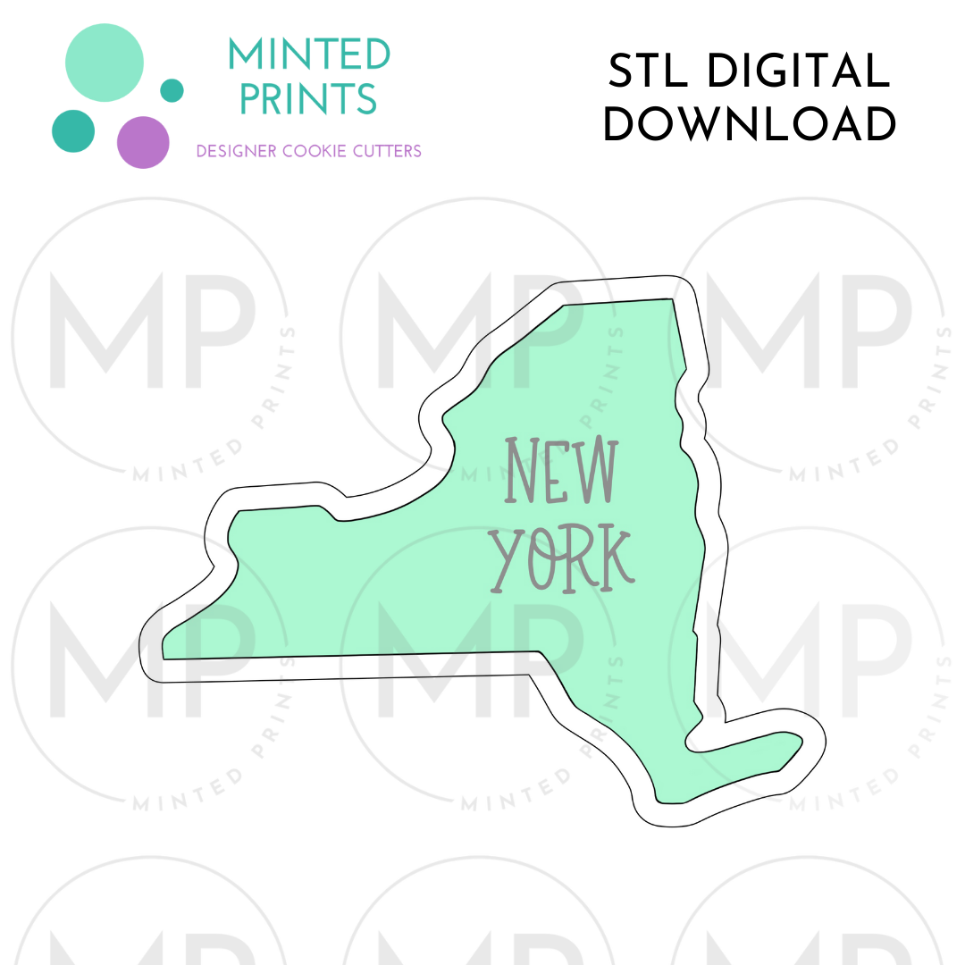 New York Cookie Cutter STL DIGITAL DOWNLOAD