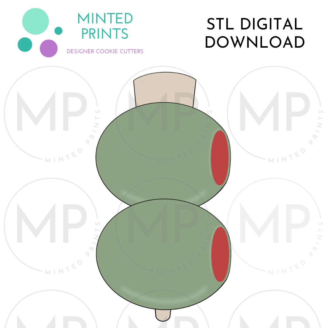 Olive Pick Cookie Cutter STL DIGITAL DOWNLOAD